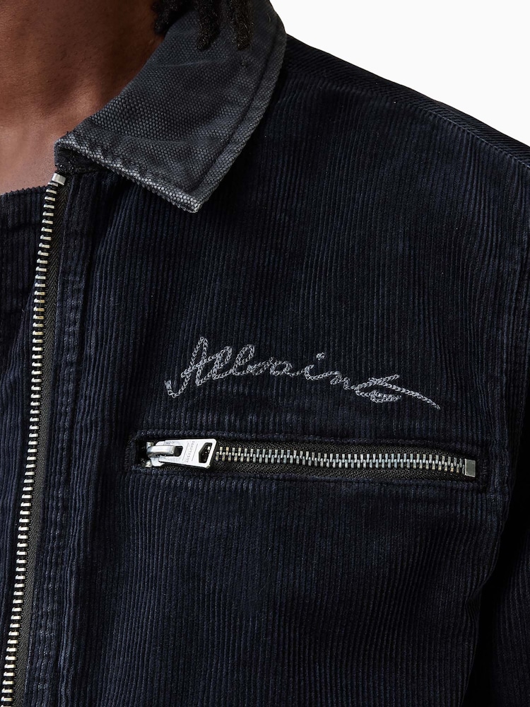 AllSaints Grey Rothwell Corduroy Jacket - Image 6 of 8