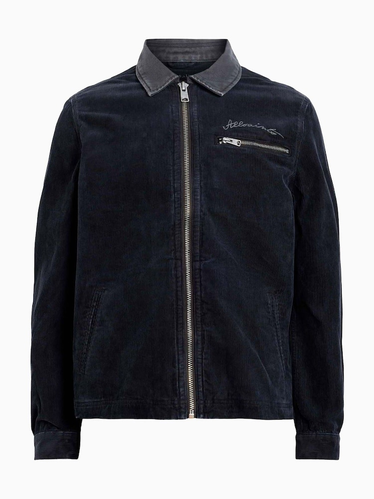 AllSaints Grey Rothwell Corduroy Jacket - Image 8 of 8