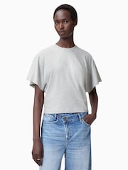 AllSaints Grey Artia 100% Organic cotton T-Shirt - Image 1 of 7