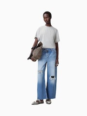 AllSaints Grey Artia 100% Organic cotton T-Shirt - Image 4 of 7