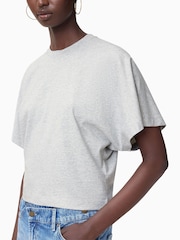 AllSaints Grey Artia 100% Organic cotton T-Shirt - Image 5 of 7