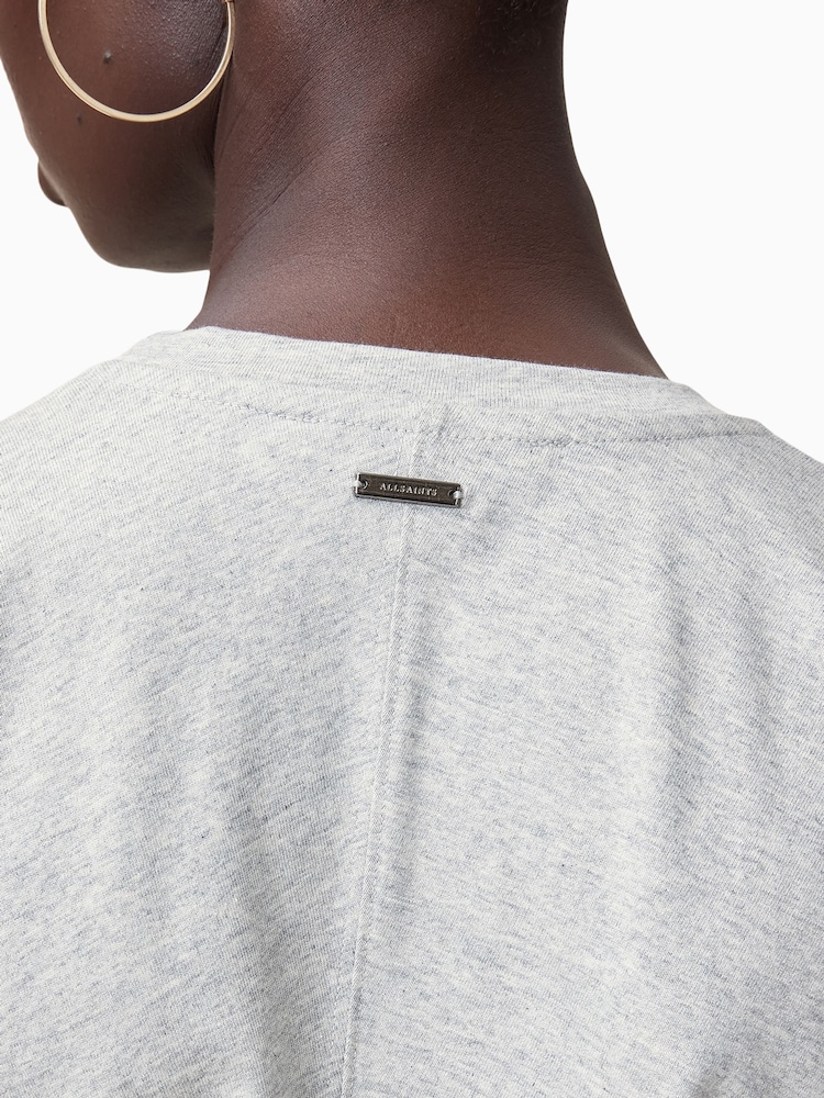 AllSaints Grey Artia 100% Organic cotton T-Shirt - Image 6 of 7