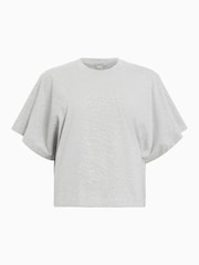 AllSaints Grey Artia 100% Organic cotton T-Shirt - Image 7 of 7