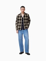AllSaints Brown Alvar Long Sleeve Shirt - Image 5 of 8
