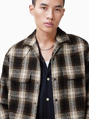 AllSaints Brown Alvar Long Sleeve Shirt - Image 6 of 8