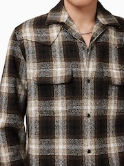 AllSaints Brown Alvar Long Sleeve Shirt - Image 7 of 8