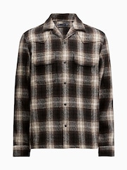 AllSaints Brown Alvar Long Sleeve Shirt - Image 8 of 8