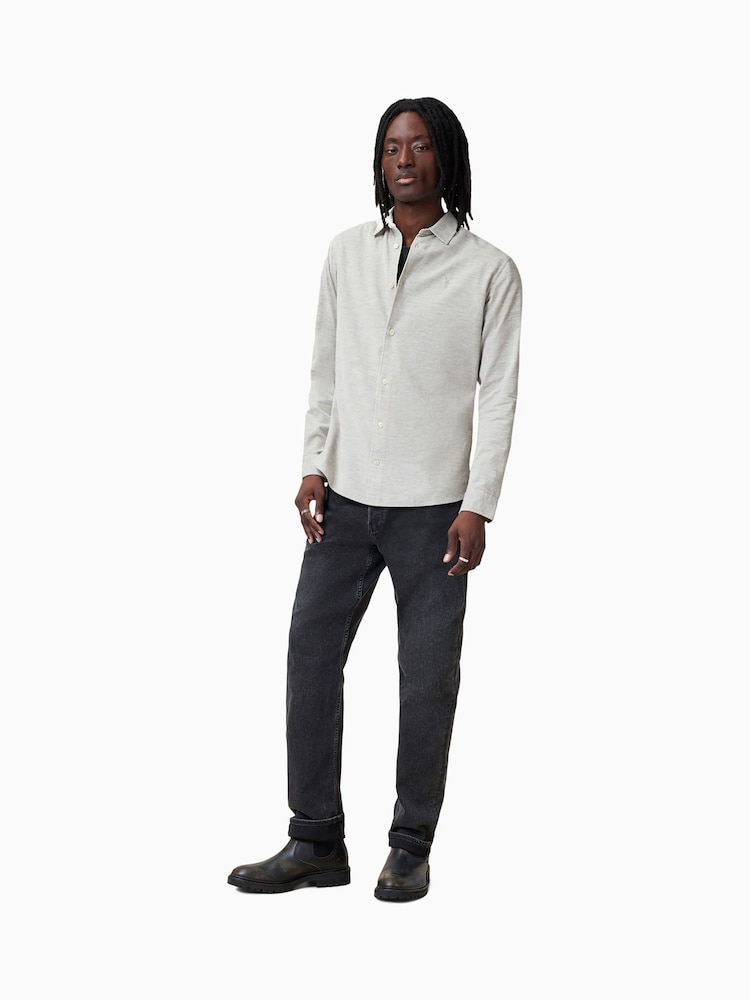 AllSaints Black Lorella Long Sleeve Shirt - Image 4 of 7