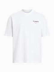 AllSaints White Amore Short Sleeve Crew 100% Organic Cotton T-Shirt - Image 3 of 3