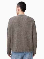 AllSaints Grey Luvheart Crew Jumper - Image 6 of 8