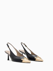 AllSaints Black Denver Slingbacks - Image 2 of 5