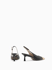 AllSaints Black Denver Slingbacks - Image 3 of 5