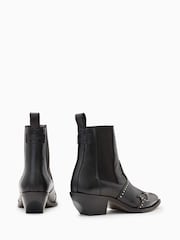 AllSaints Black Denver Stud Boots - Image 3 of 5