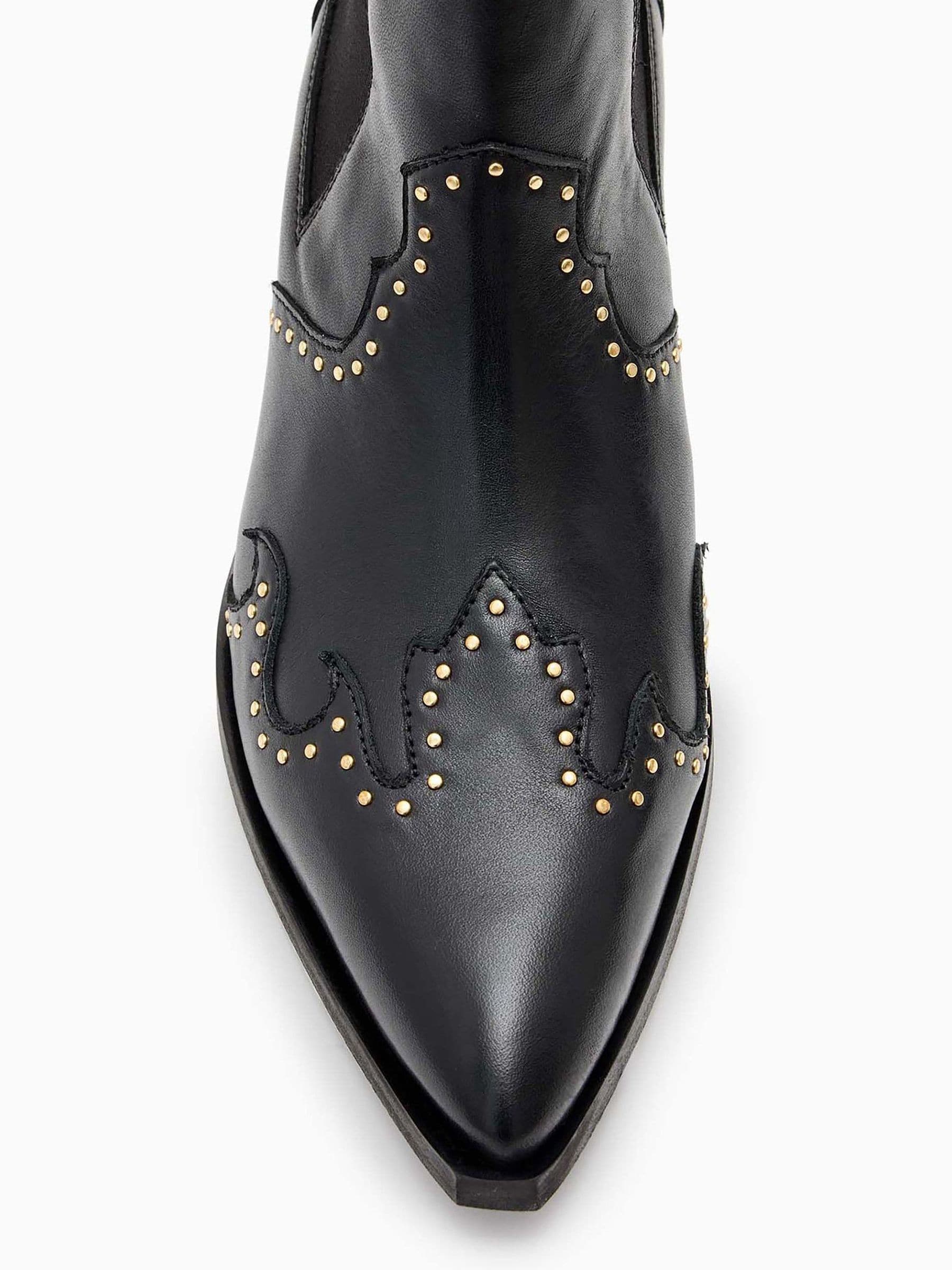 【NONCODE】Festa Stud Long Boots Nico Faux Fur Studded Boot - Black | JW PEI
