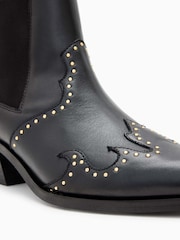 AllSaints Black Denver Stud Boots - Image 5 of 5