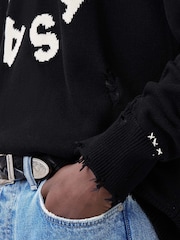 AllSaints Black Diageo Crew Jumper - Image 3 of 6