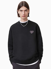 AllSaints Black Lover Crew Jumper - Image 1 of 6