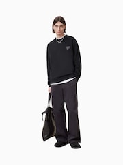 AllSaints Black Lover Crew Jumper - Image 3 of 6