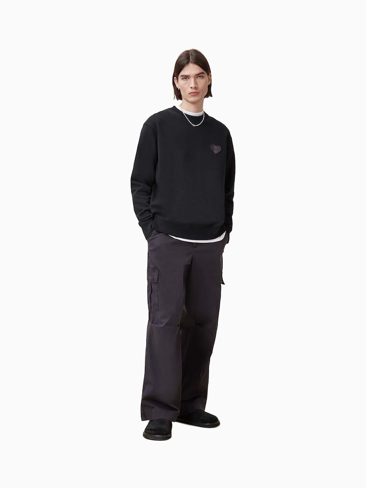 AllSaints Black Lover Crew Jumper - Image 5 of 6