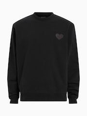 AllSaints Black Lover Crew Jumper - Image 6 of 6