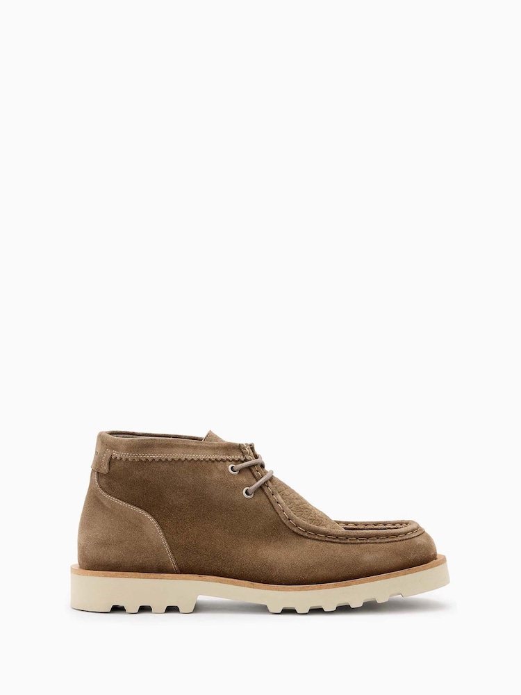 AllSaints Grey Skiff Suede Boots - Image 1 of 5 AllSaints Grey Skiff Suede Boots - Image 1 of 5