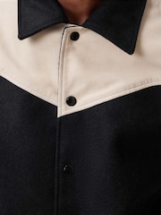 AllSaints Black Endleton Bomber Jacket - Image 3 of 9