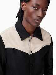 AllSaints Black Endleton Bomber Jacket - Image 7 of 9