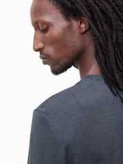 AllSaints Pitched Blue Mode Merino Crew Jumper - Image 2 of 6