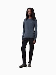 AllSaints Pitched Blue Mode Merino Crew Jumper - Image 3 of 6