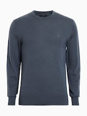 AllSaints Pitched Blue Mode Merino Crew Jumper - Image 6 of 6