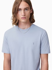 AllSaints Blue Brace Short Sleeve Crew 100% Organic Cotton Shorts - Image 3 of 5