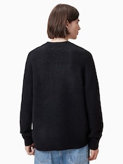 AllSaints Black Bubble Crew Jumper - Image 2 of 5