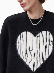 AllSaints Black Bubble Crew Jumper - Image 4 of 5