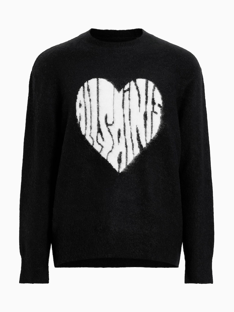 AllSaints Black Bubble Crew Jumper - Image 5 of 5