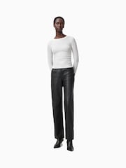 AllSaints White Bec Long Sleeve T-Shirt - Image 3 of 8
