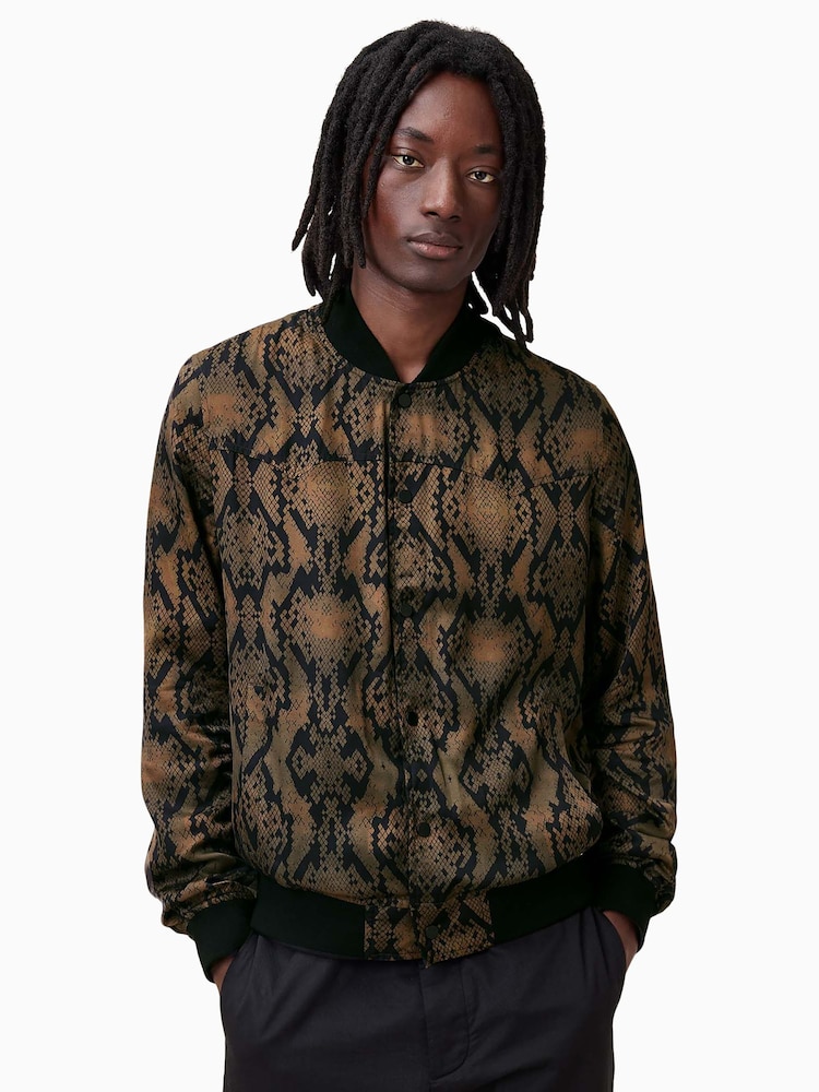 AllSaints Black Soundview Bomber Jacket - Image 3 of 8