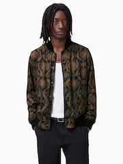 AllSaints Black Soundview Bomber Jacket - Image 5 of 8