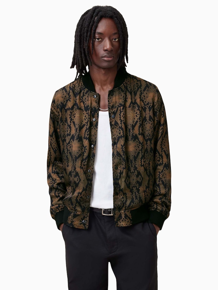 AllSaints Black Soundview Bomber Jacket - Image 5 of 8