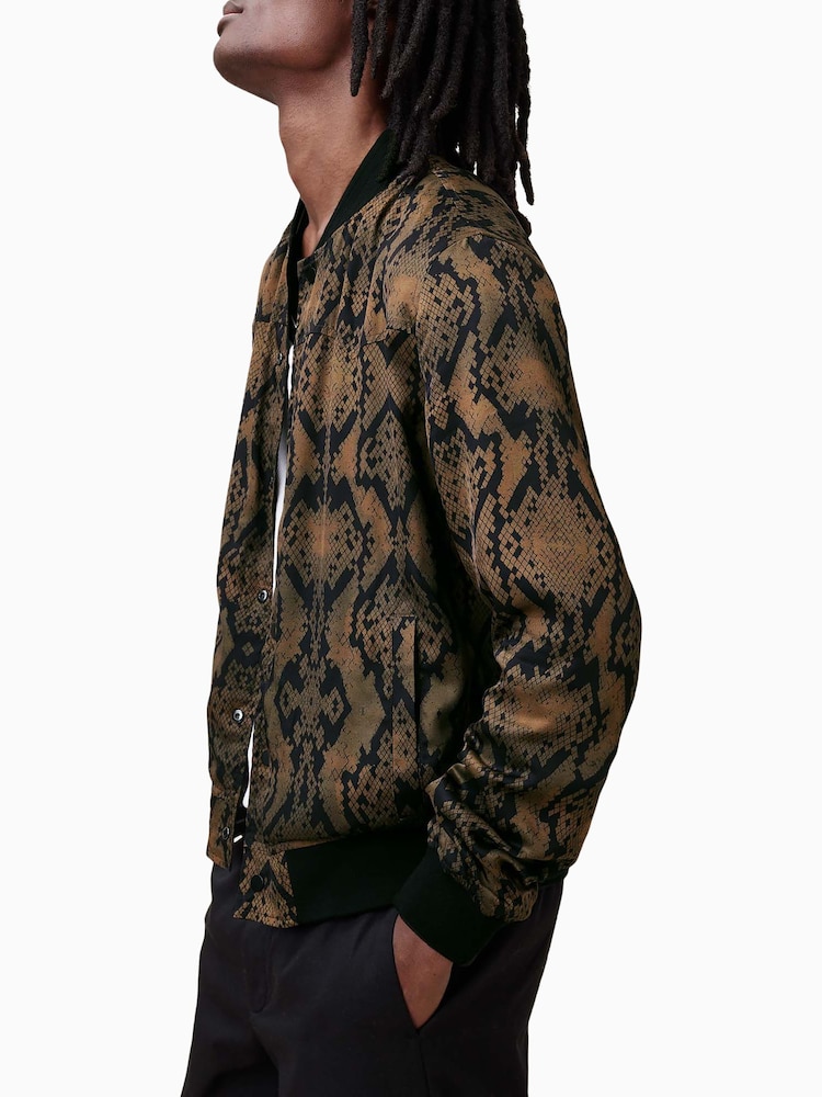 AllSaints Black Soundview Bomber Jacket - Image 6 of 8