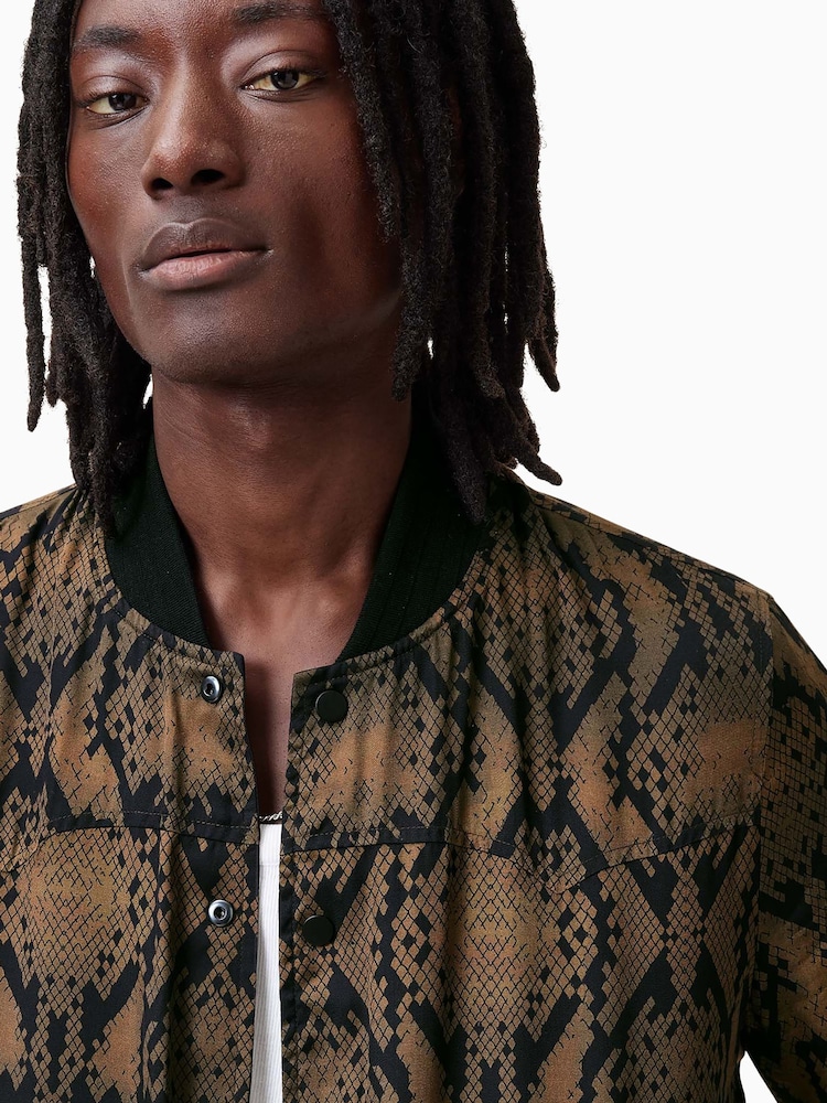 AllSaints Black Soundview Bomber Jacket - Image 7 of 8