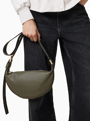 AllSaints Green Half Moon Cross-Body Bag - Image 2 of 7