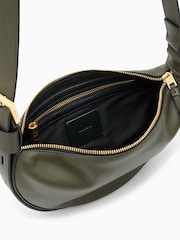 AllSaints Green Half Moon Cross-Body Bag - Image 3 of 7