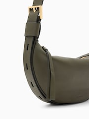 AllSaints Green Half Moon Cross-Body Bag - Image 6 of 7