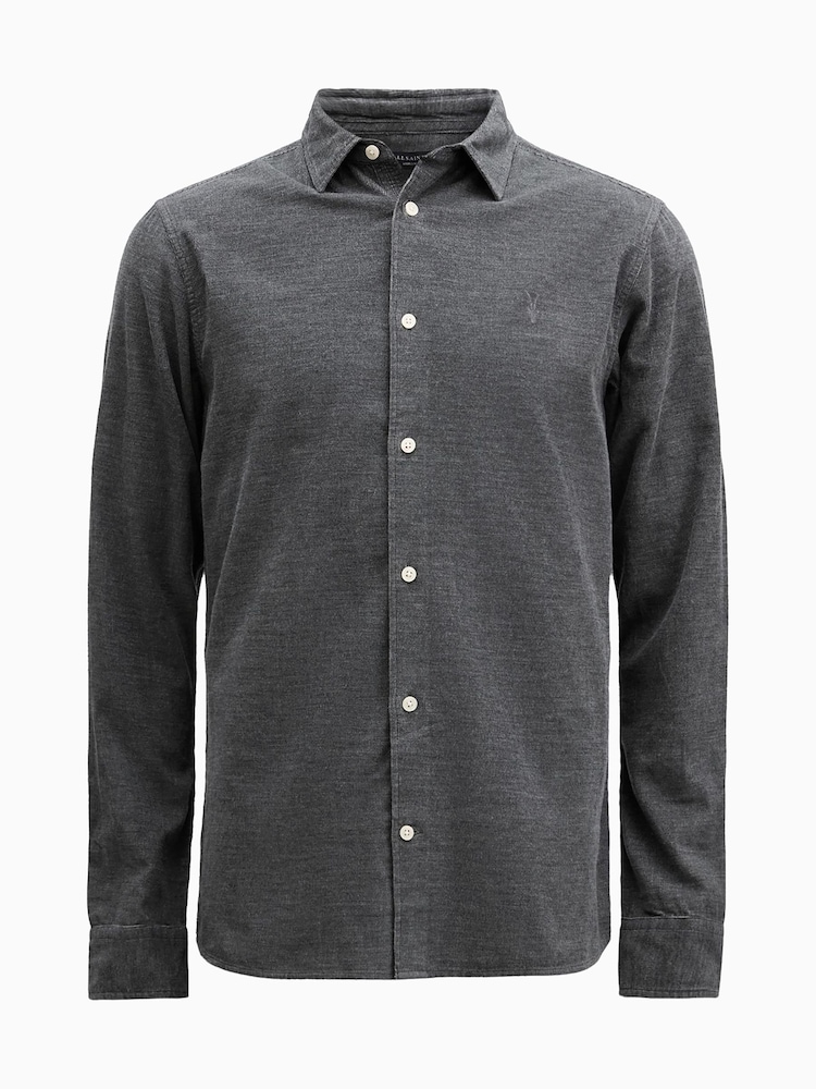 AllSaints Grey Lorella Long Sleeve Shirt - Image 3 of 3