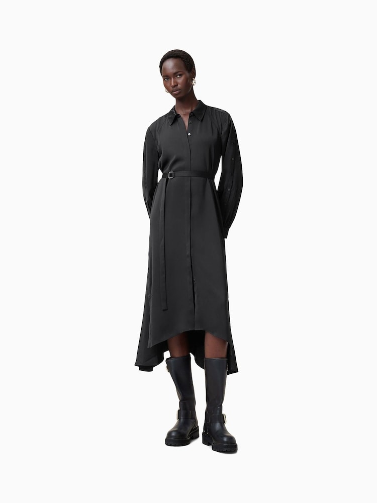 AllSaints Black Lexi Dress - Image 1 of 8