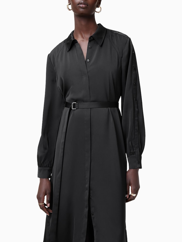 AllSaints Black Lexi Dress - Image 4 of 8