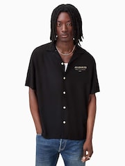 AllSaints Black Undrgndbowa Short Sleeve Shirt - Image 2 of 7