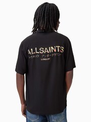 AllSaints Black Undrgndbowa Short Sleeve Shirt - Image 3 of 7