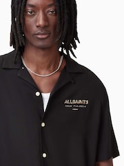 AllSaints Black Undrgndbowa Short Sleeve Shirt - Image 5 of 7