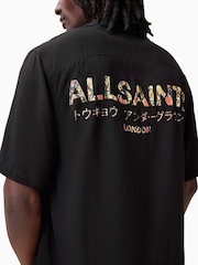 AllSaints Black Undrgndbowa Short Sleeve Shirt - Image 6 of 7